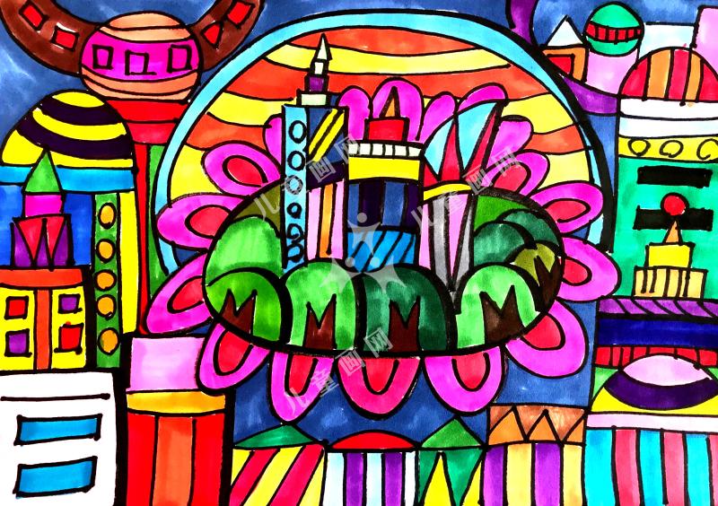 创意儿童画我的世界