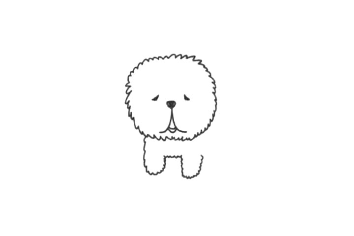 简单小狗简笔画 藏獒怎么画-图3
