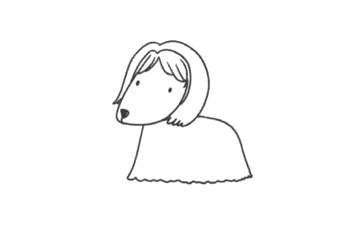 简单小狗简笔画 阿富汗猎犬怎么画-图3