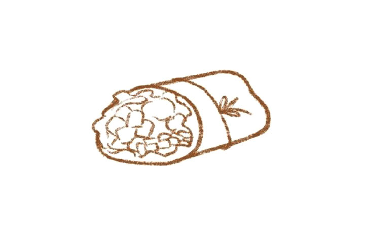 蔬菜卷简笔画画法步骤-图2