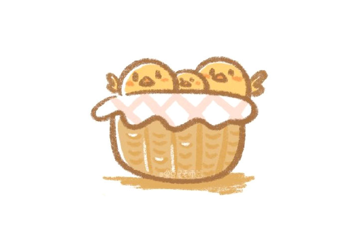 一窝小鸡怎么画