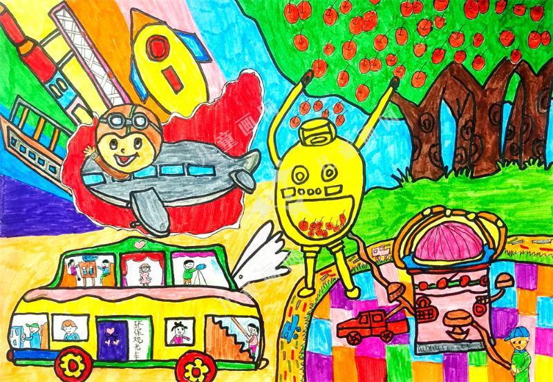 我眼中的美好家园儿童手绘