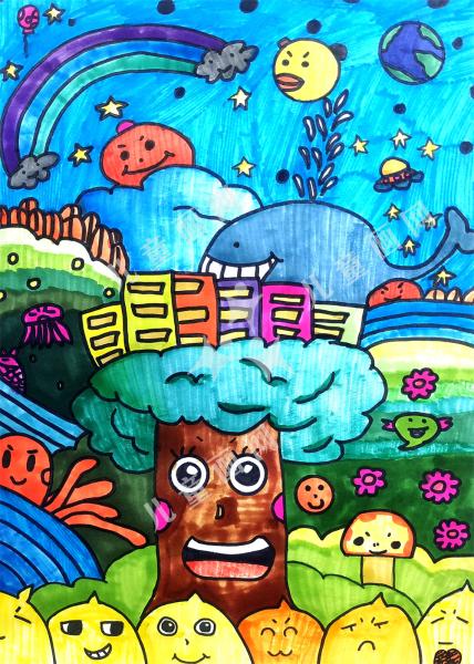 我的小小天地儿童画欣赏