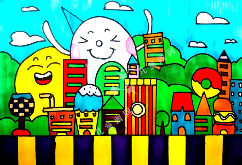 幸福家园儿童绘画漂亮