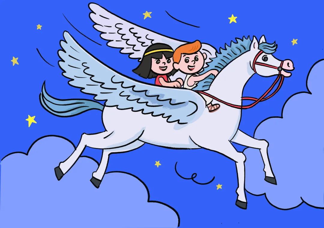 神话故事简笔画 奇幻生物天马怎么画