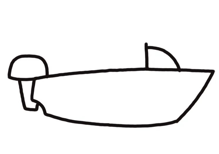 超简单水上快艇怎么画-图2