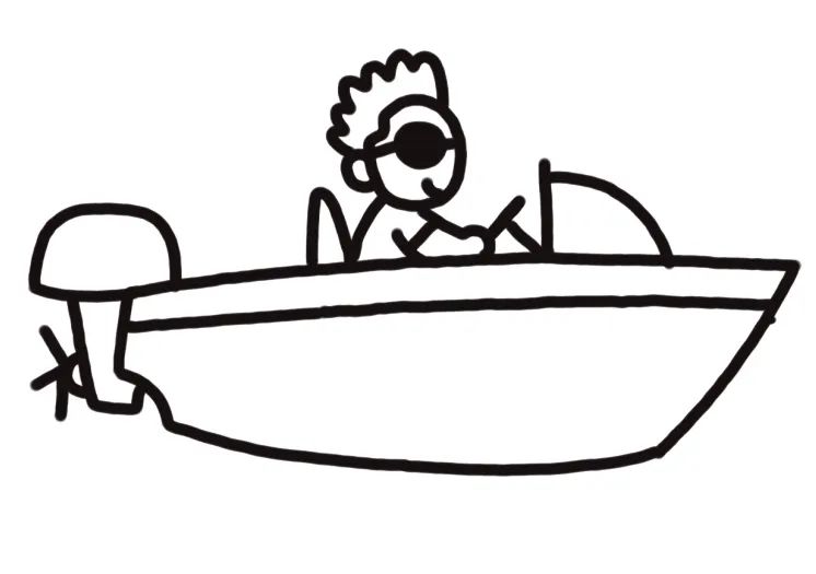 超简单水上快艇怎么画-图4