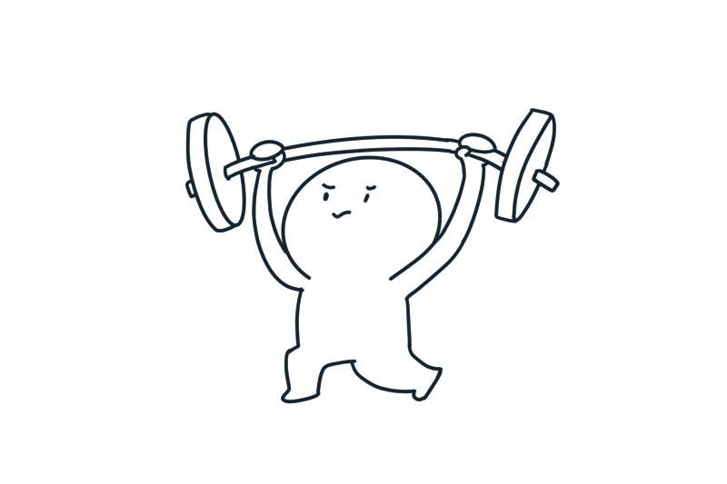 简单的奥运简笔画 举重-图3