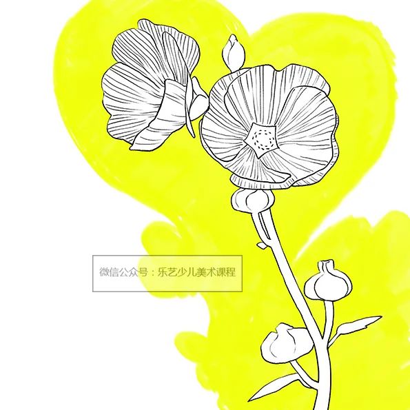 步骤3：接着我们用马克笔在线稿之外的部分涂色。