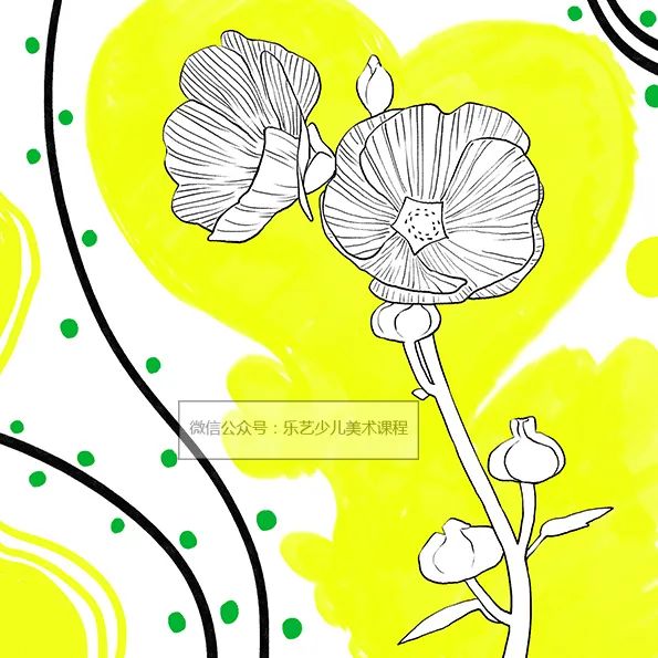 步骤4：最后我们利用点、线、面等元素装饰画面其他空间，从而完成作品，注意色彩的搭配使用。