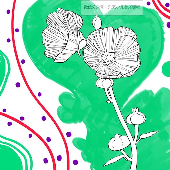 不一样的蜀葵创意绘画