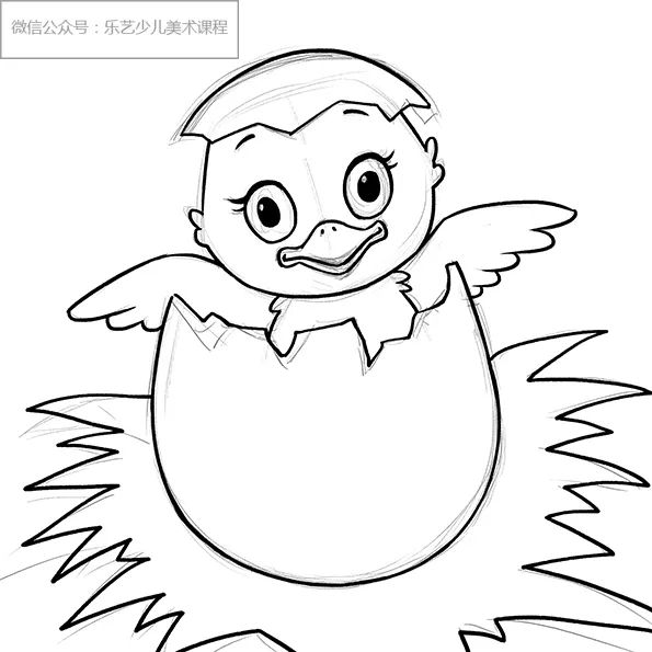 步骤2：然后，我们对画面进行勾线。