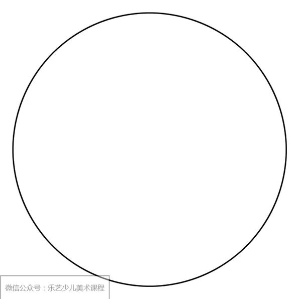 步骤1：首先我们准备一张正方形的画纸，并在其中绘制一个大小适中的圆形。