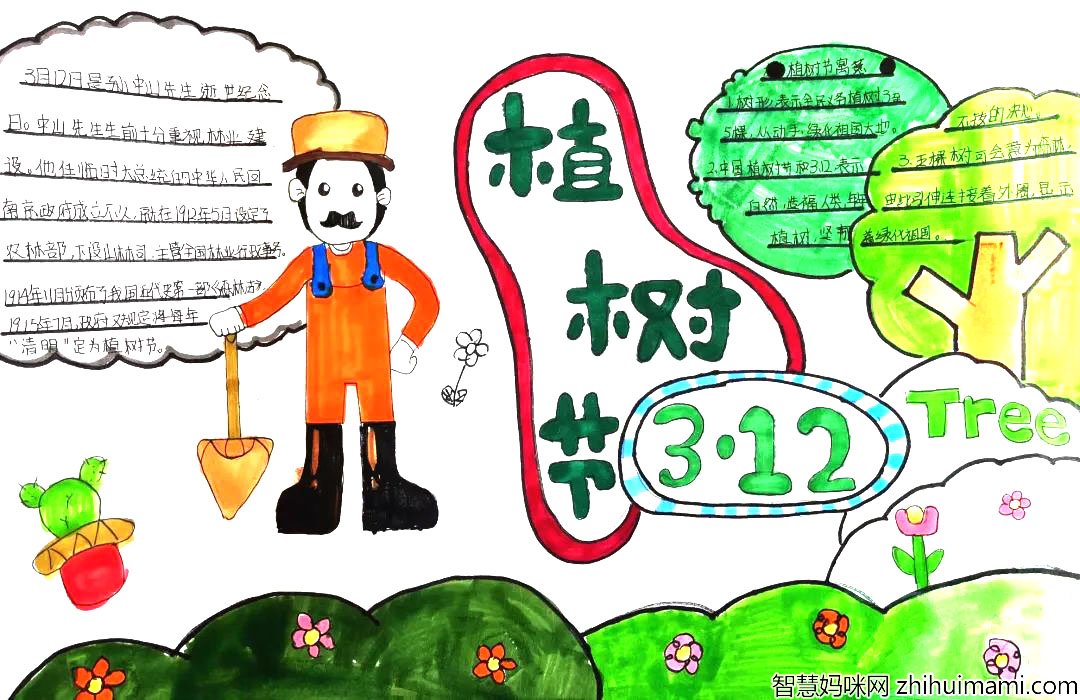 小学生植树节手抄报-图2