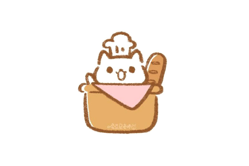 猫猫小厨简笔画画法步骤-图3