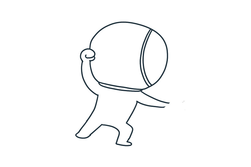 简单的奥运简笔画 击剑-图2