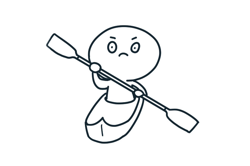 简单的奥运简笔画 皮划艇-图3