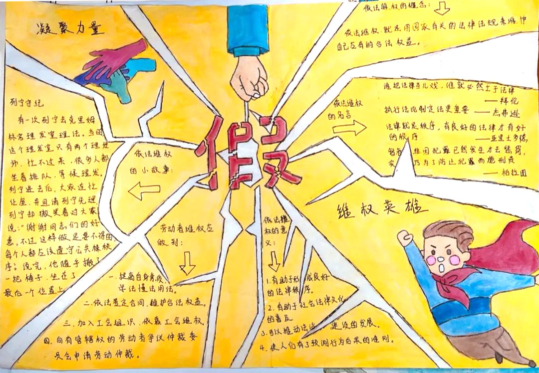 3.15依法维权从我做起主题手抄报绘画（10张）-图9