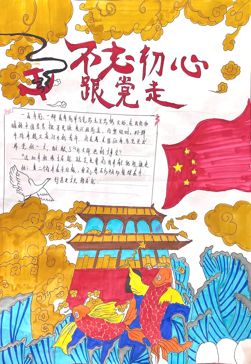 “请党放心 强国有我”主题手抄报（12张）-图11