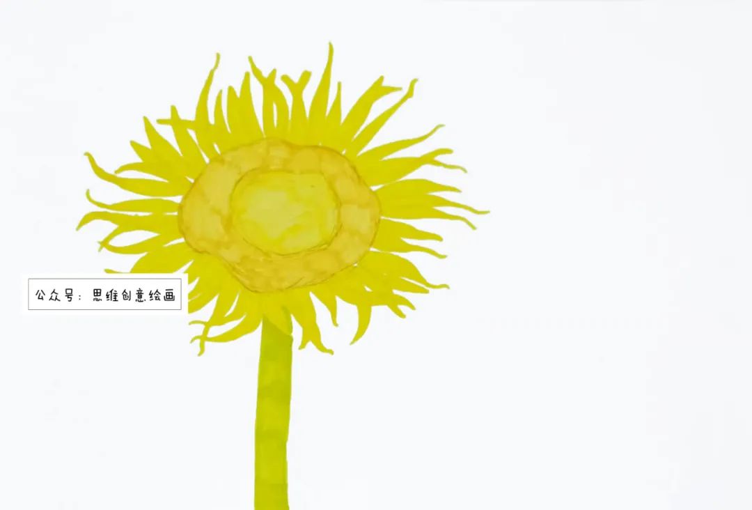 步骤1：在素描纸上起稿并上好黄色