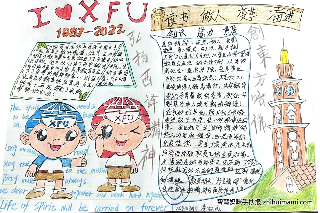 “弘扬西译精神，一起向未来”手抄报（11张）-图10
