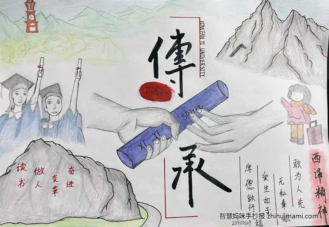 建校34周年主题绘画图片-图2