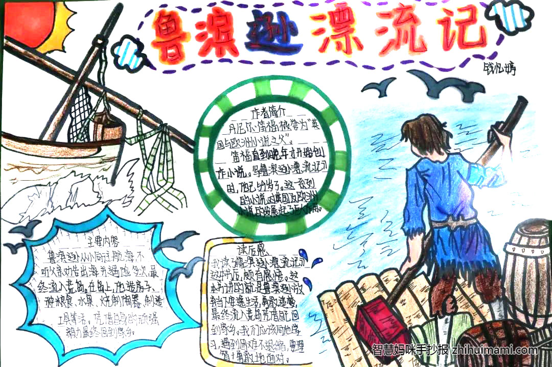 鲁宾逊漂流记手抄报一等奖（10张）-图9