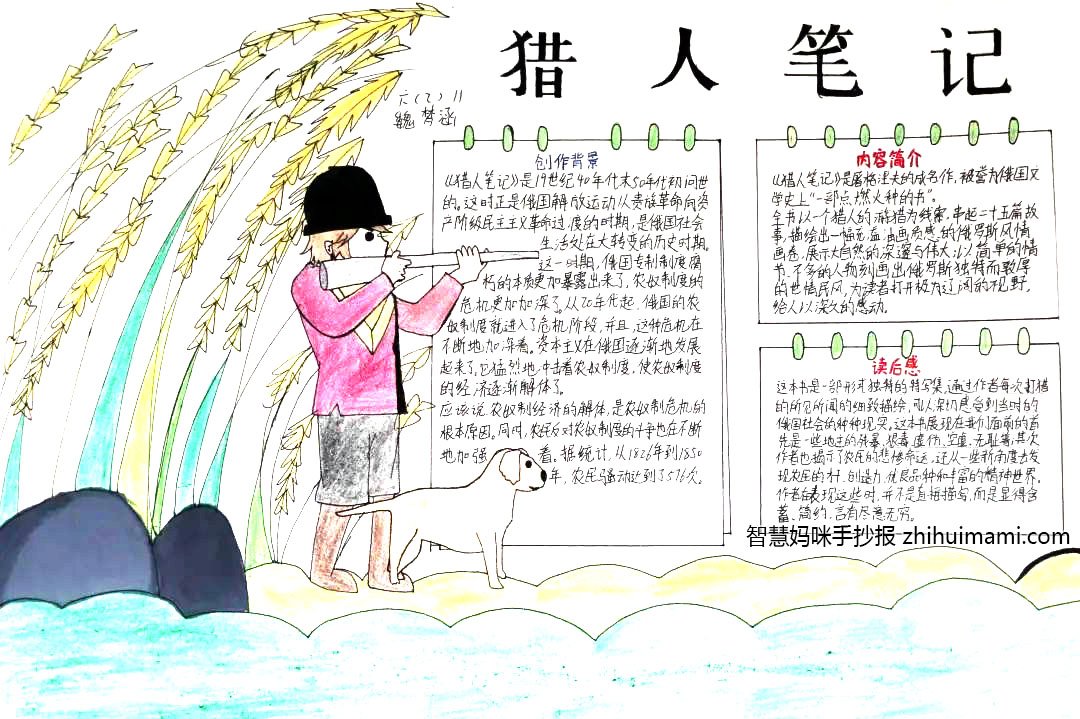 9张漂亮的猎人笔记读书小报-图4