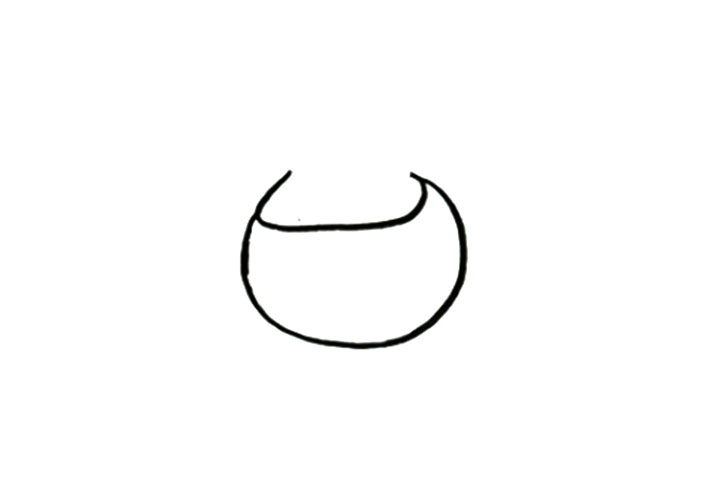 步骤1：画出花盆轮廓。