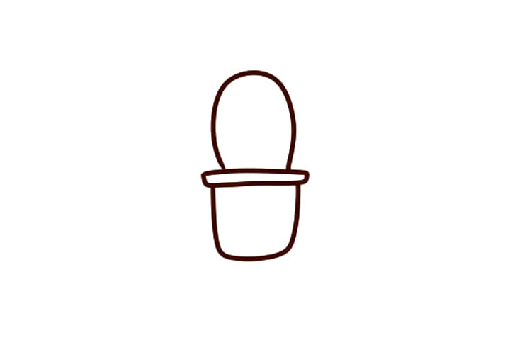 可爱植物简笔画 仙人掌怎么画-图2