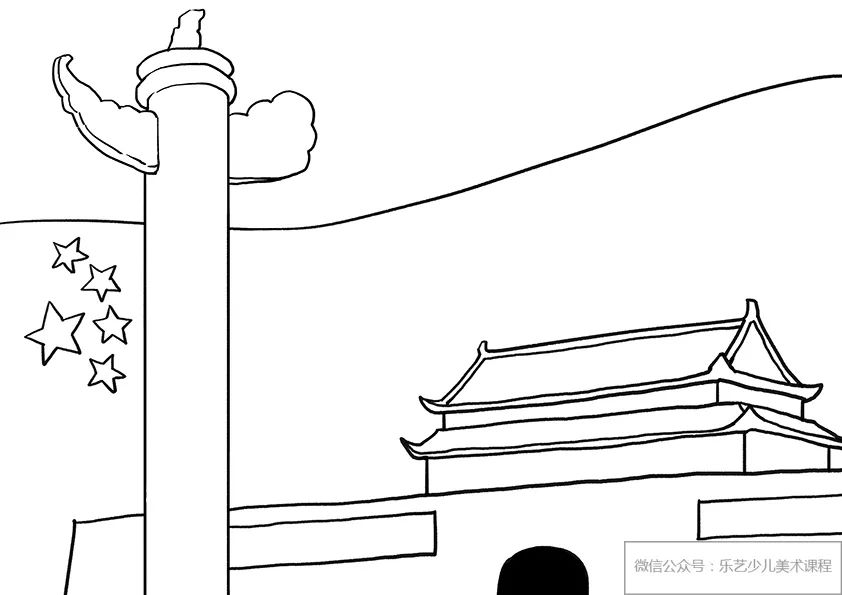 步骤2：接着我们用勾线笔对画面进行勾线。