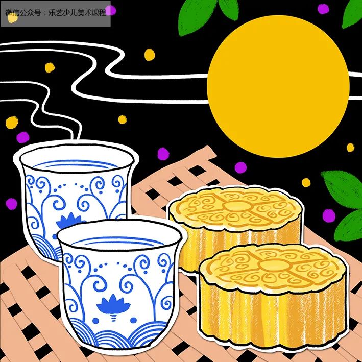 中秋佳节儿童画简单漂亮