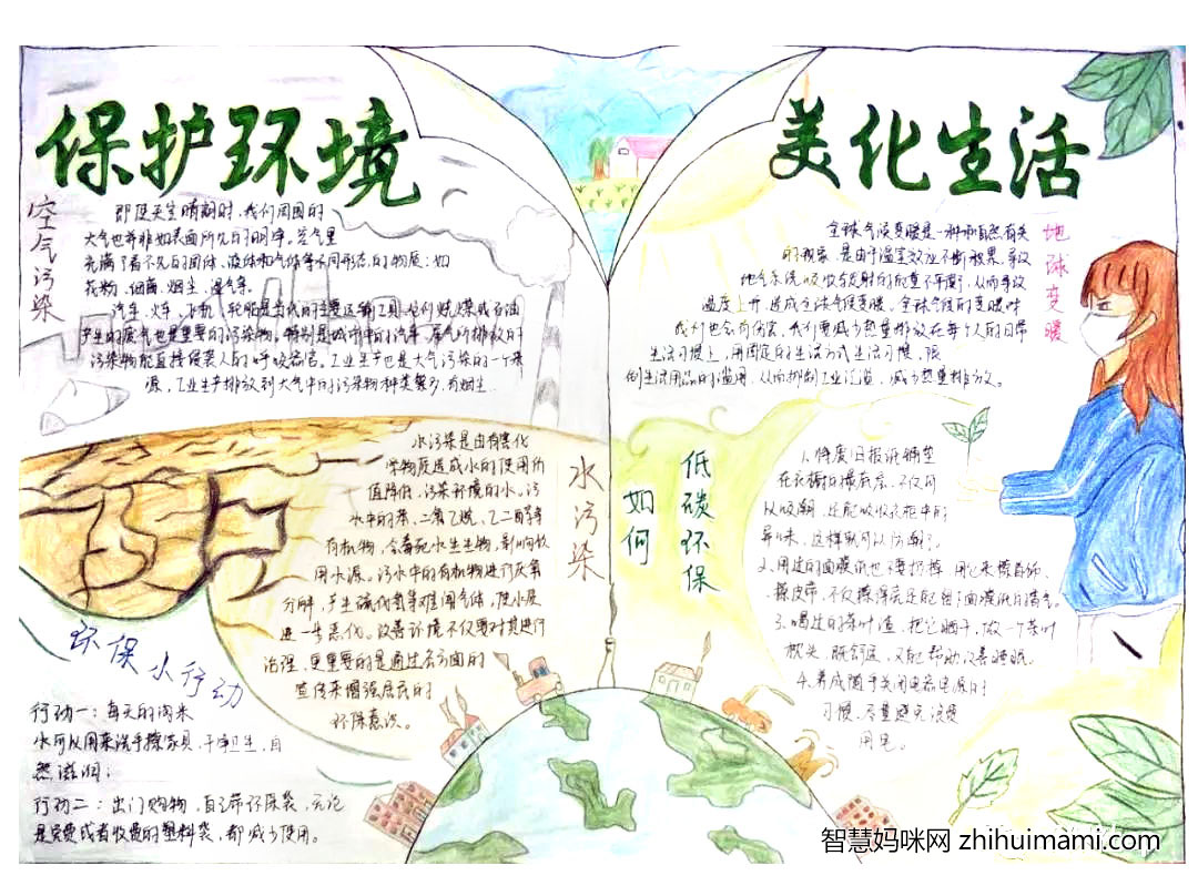 环保小卫士手抄报简单好看-图4