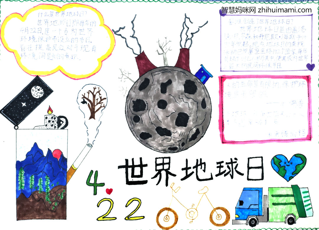关于世界地球日的手抄报（9张）-图9