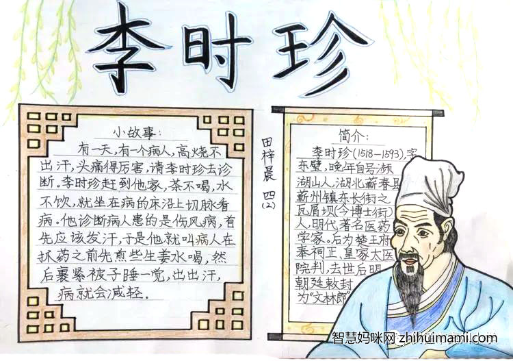 “弘扬中医文化 传承李时珍精神”主题手抄报（12张）-图5