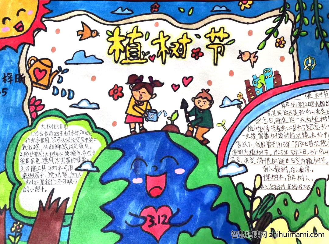 简单好看的植树节手抄报-图1