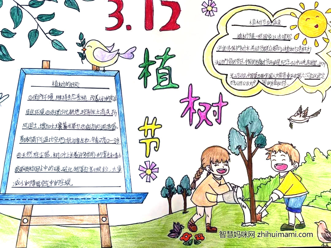 2021年植树节手抄报简单漂亮-图4