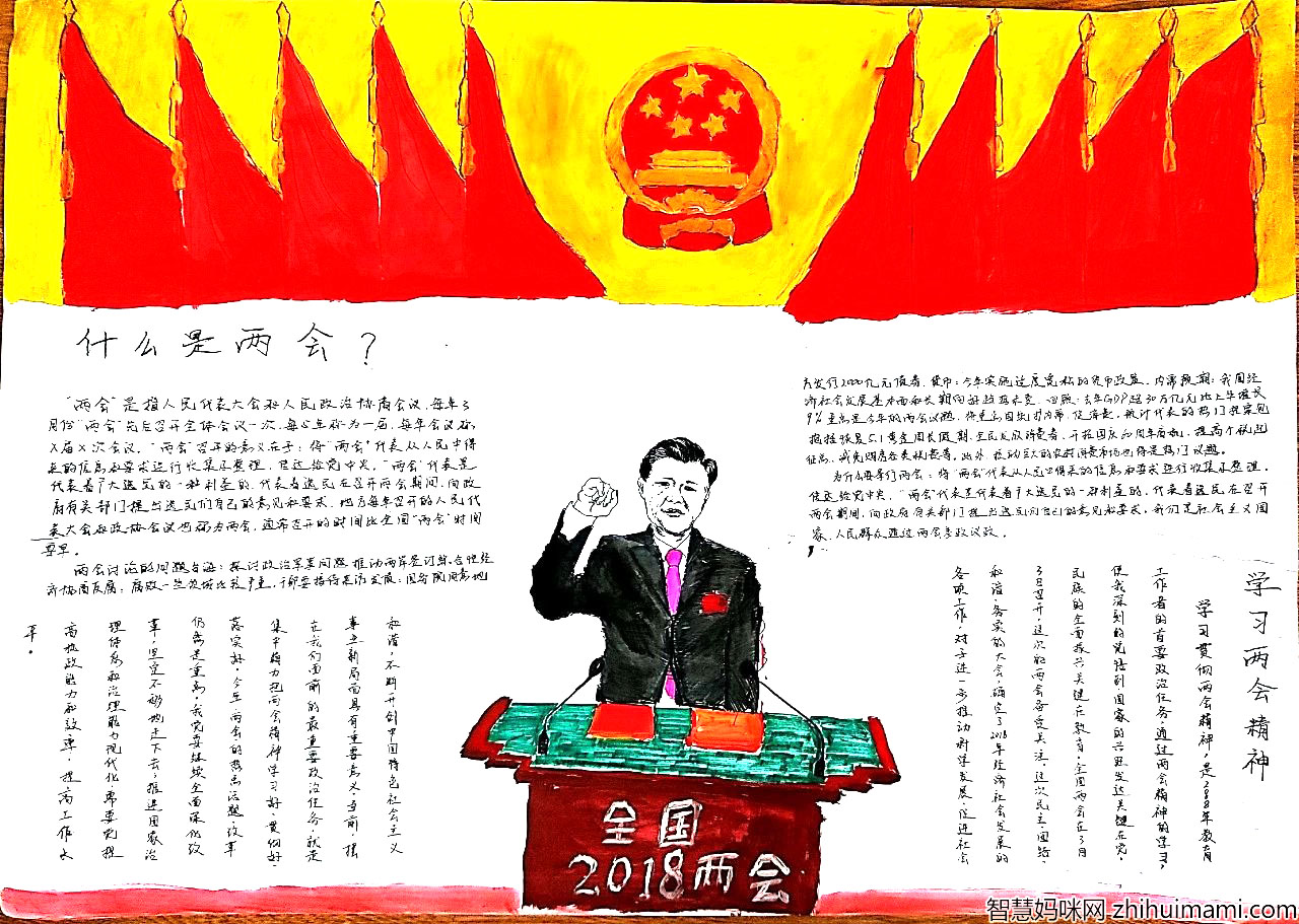 关于聚焦两会的手抄报7张