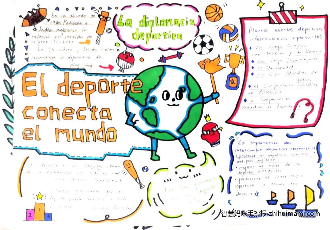 8张关于体育运动的英语手抄报图片-图4