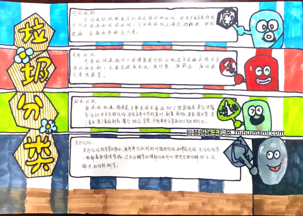 8张垃圾分类手抄报一等奖-图3