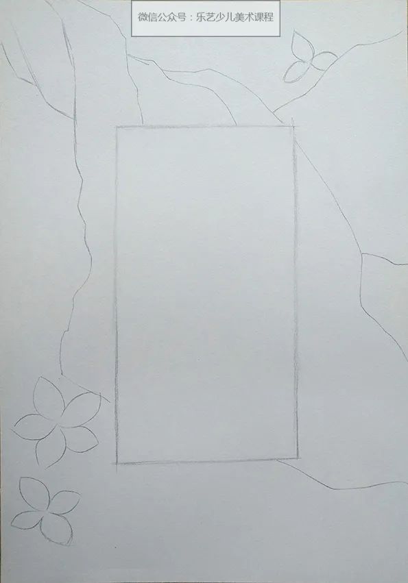 步骤1：首先我们经营构图 用铅笔安排各个元素的位置和大小。