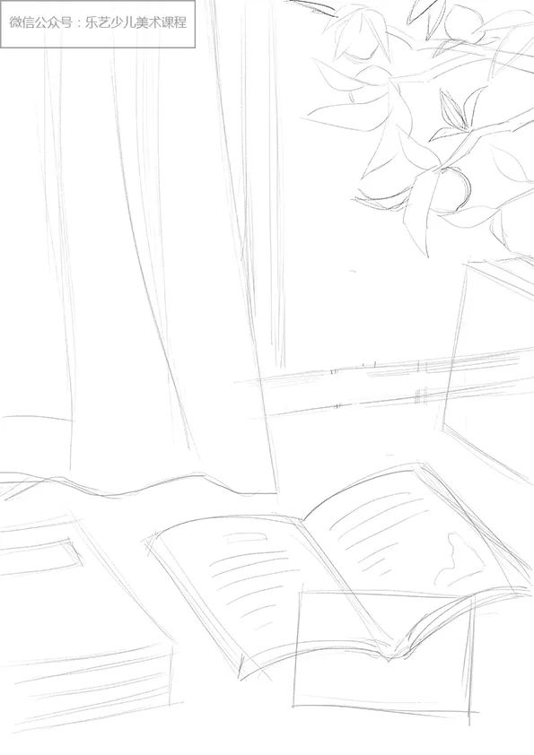 步骤1：首先我们经营构图 用铅笔安排各个元素的位置和大小。