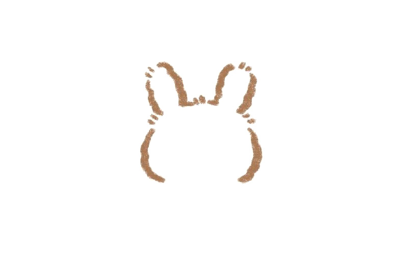 蘑菇和小兔子简笔画画法步骤-图1