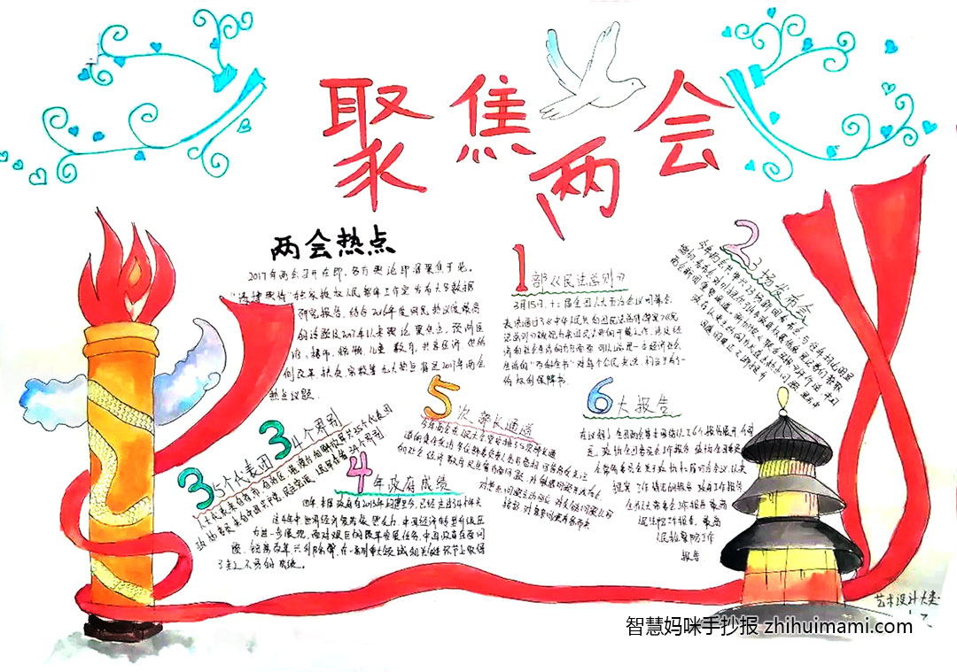 9张关于两会的手抄报绘画简单又漂亮-图5