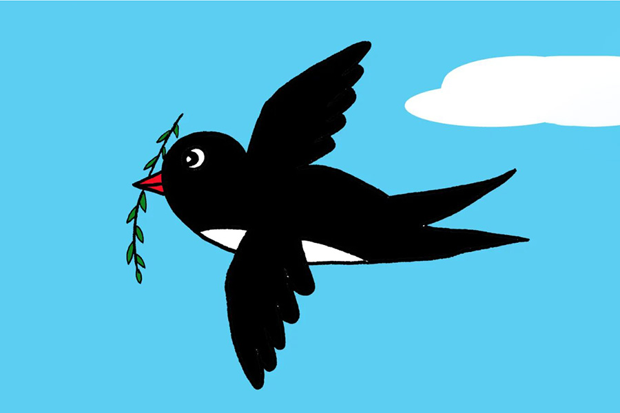 春天的燕子简笔画画法步骤