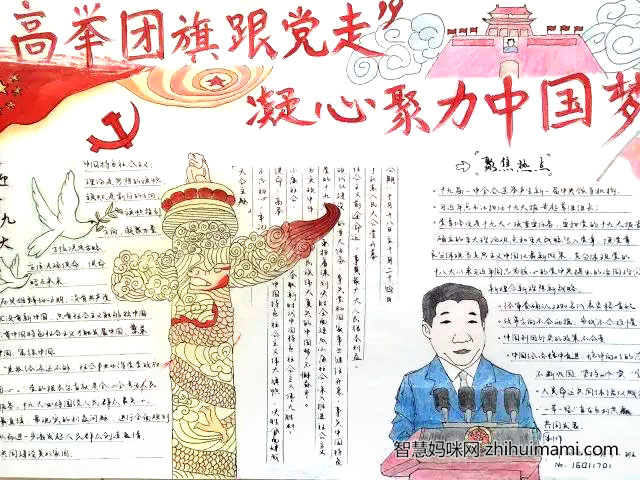 喜迎二十大手抄报绘画参考（11张）-图5
