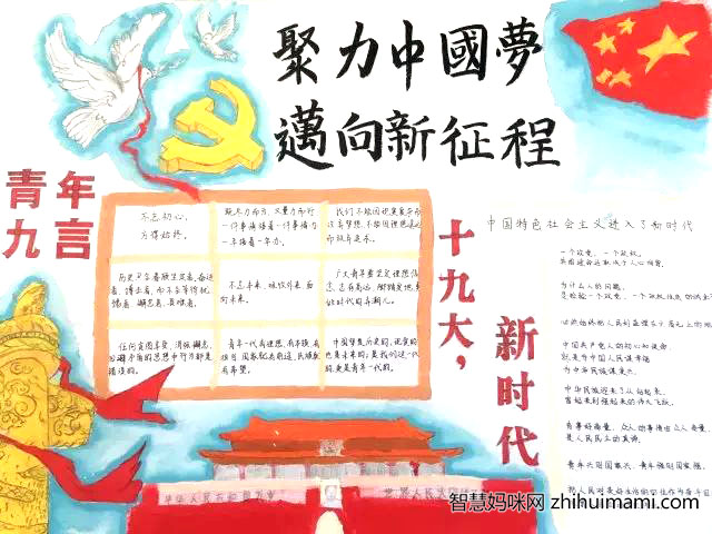 “聚焦二十大，高举团旗跟党走”主题手抄报-图2