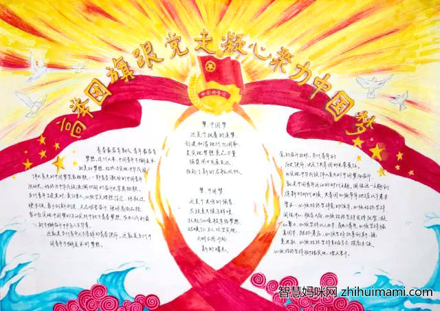 “聚焦二十大，高举团旗跟党走”主题手抄报-图3