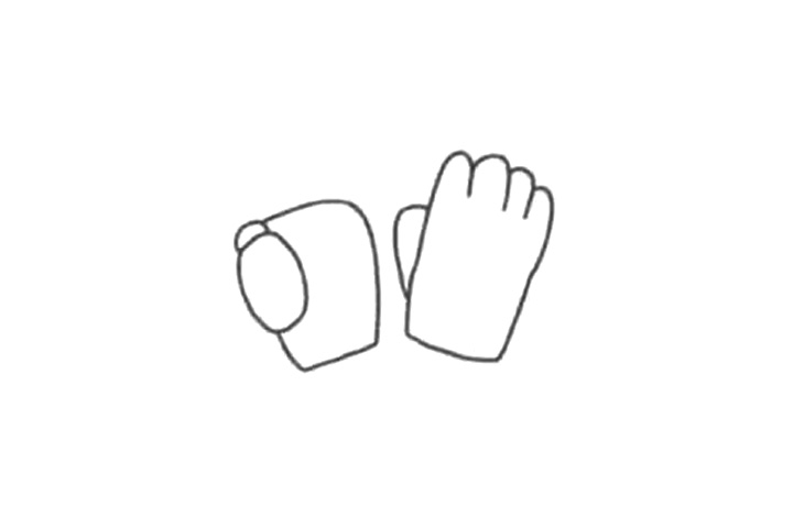 体育用品简笔画 护手套怎么画-图1