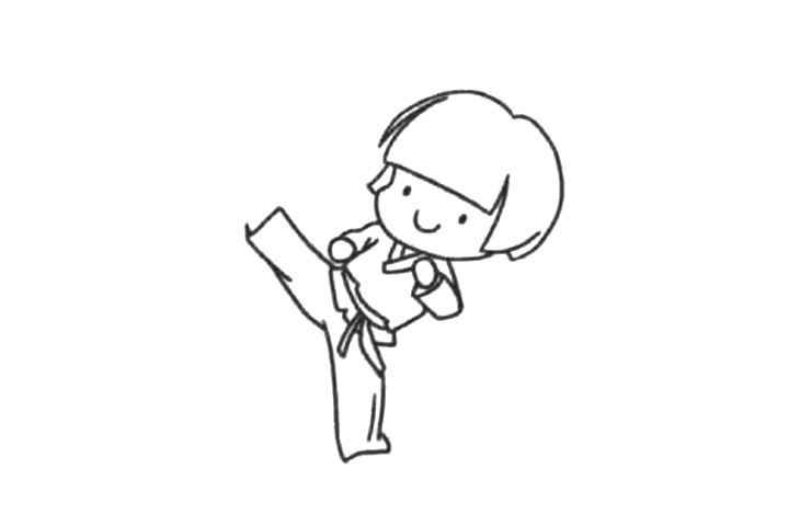 体育运动简笔画 跆拳道-图4